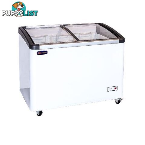 Crusader CWD268Y Curve Glass Sliding Lid Freezer Normal RRP $1474