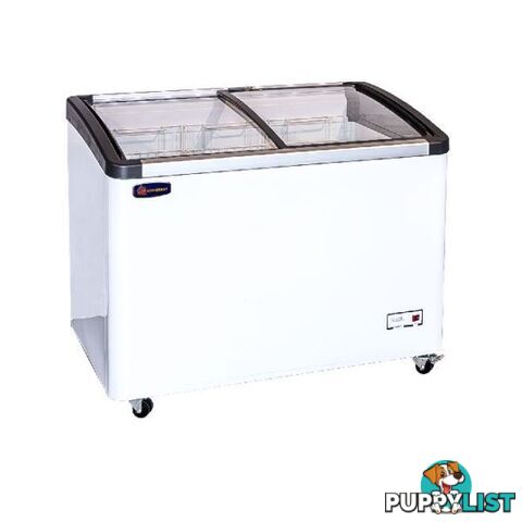 Crusader CWD398Y Curve Glass Sliding Lid Freezer Normally $1843