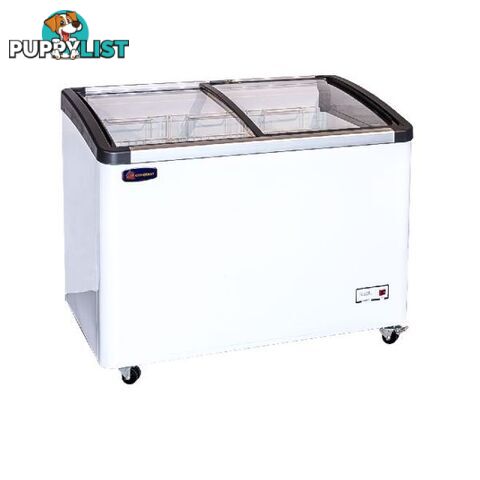 Crusader CWD338Y Curve Glass Sliding Lid Freezer Normal RRP $1716