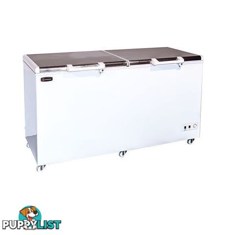 Conquest CBD520 Stainless Steel Top Solid Lid Fridge-Freezer