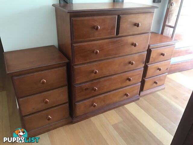 Chest of drawers tallboy bedside tables