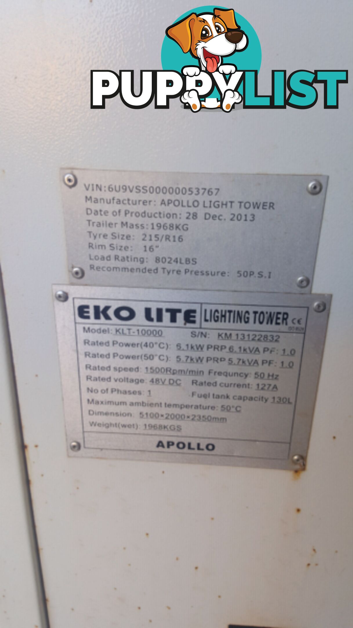 2013 , Apollo light Tower