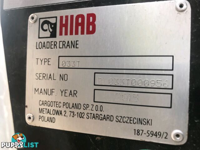 2015 HIAB New 033T Crane