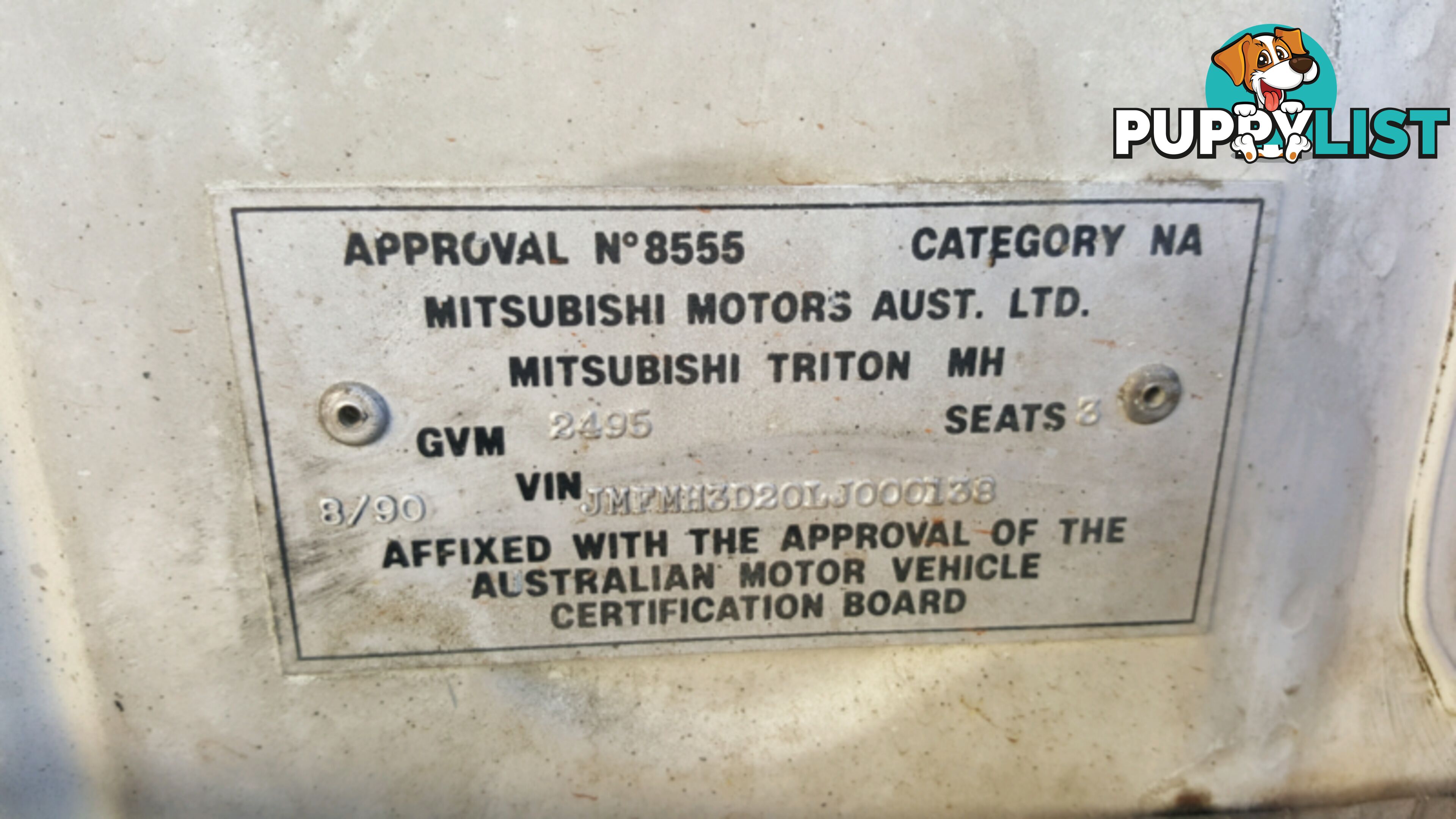 1990 MITSUBISHI TRITON STD MF C/CHAS