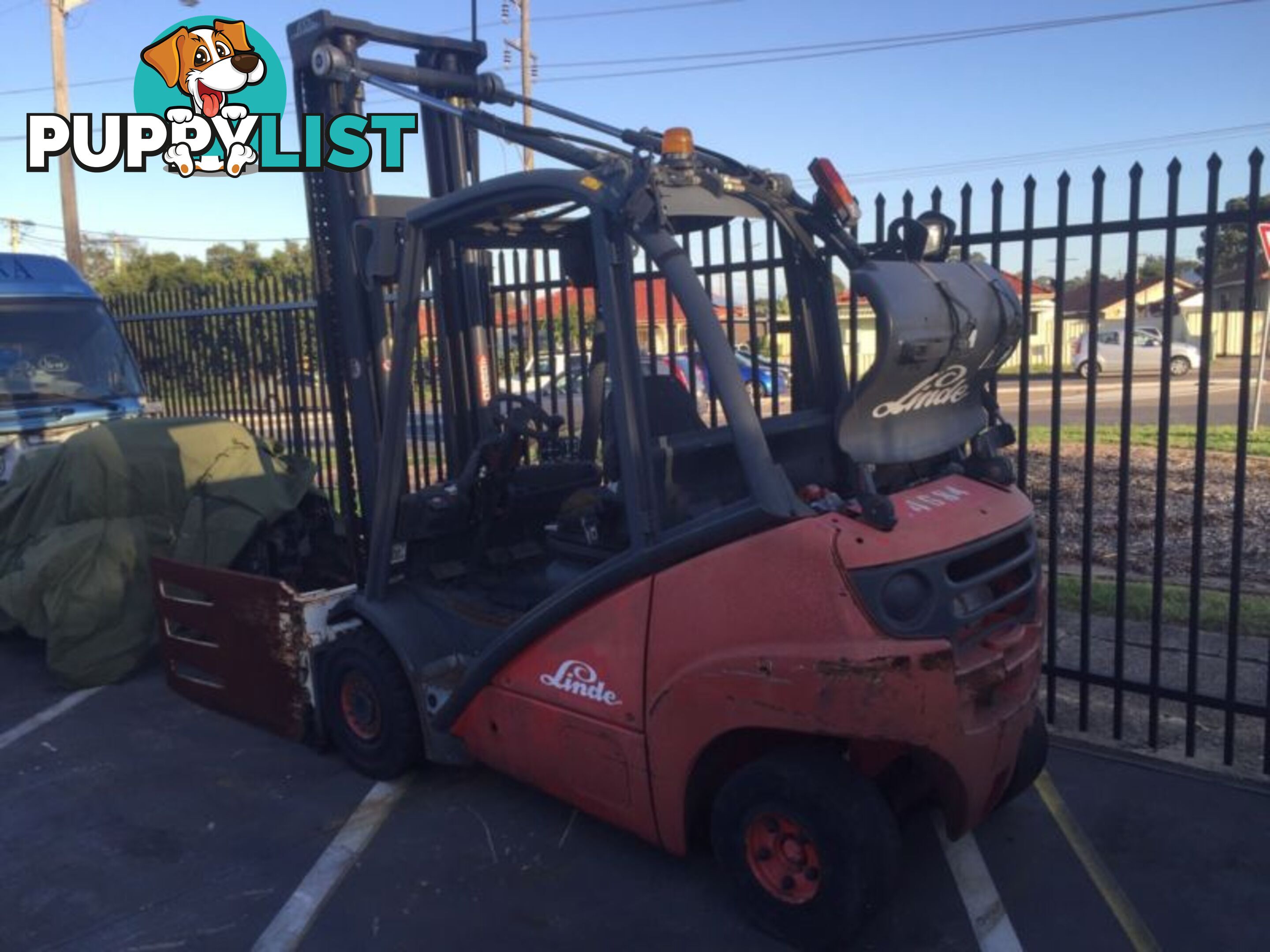 Linde H 25 forklift with clamp