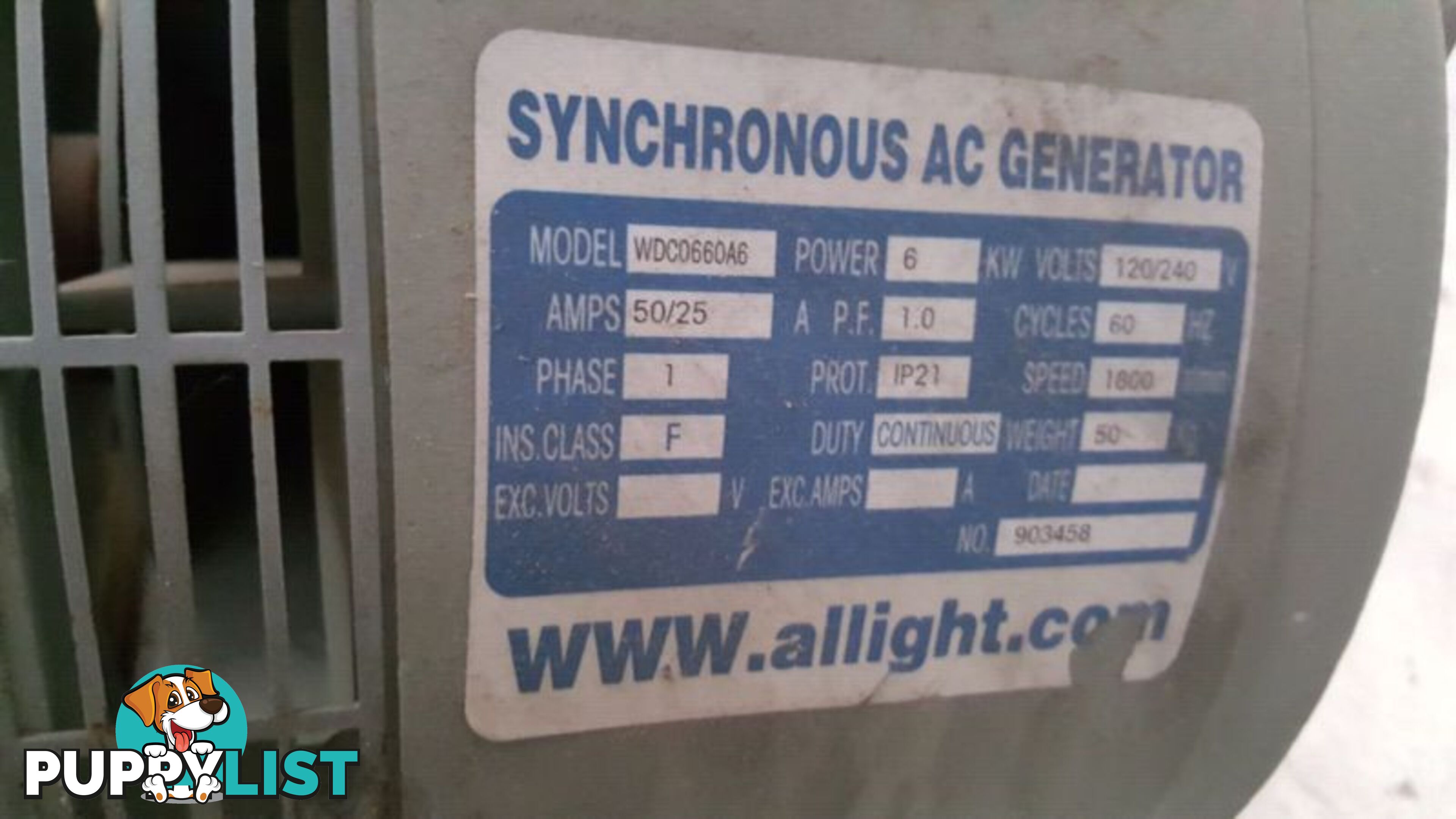 Synchronous AC Generator Model WDC0660A6