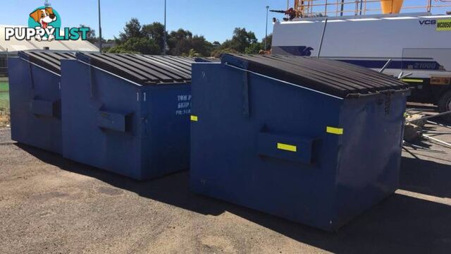 6 X ACT Industrial Blue Front Load Bins 4.5m^3 Sale Now ,Perth