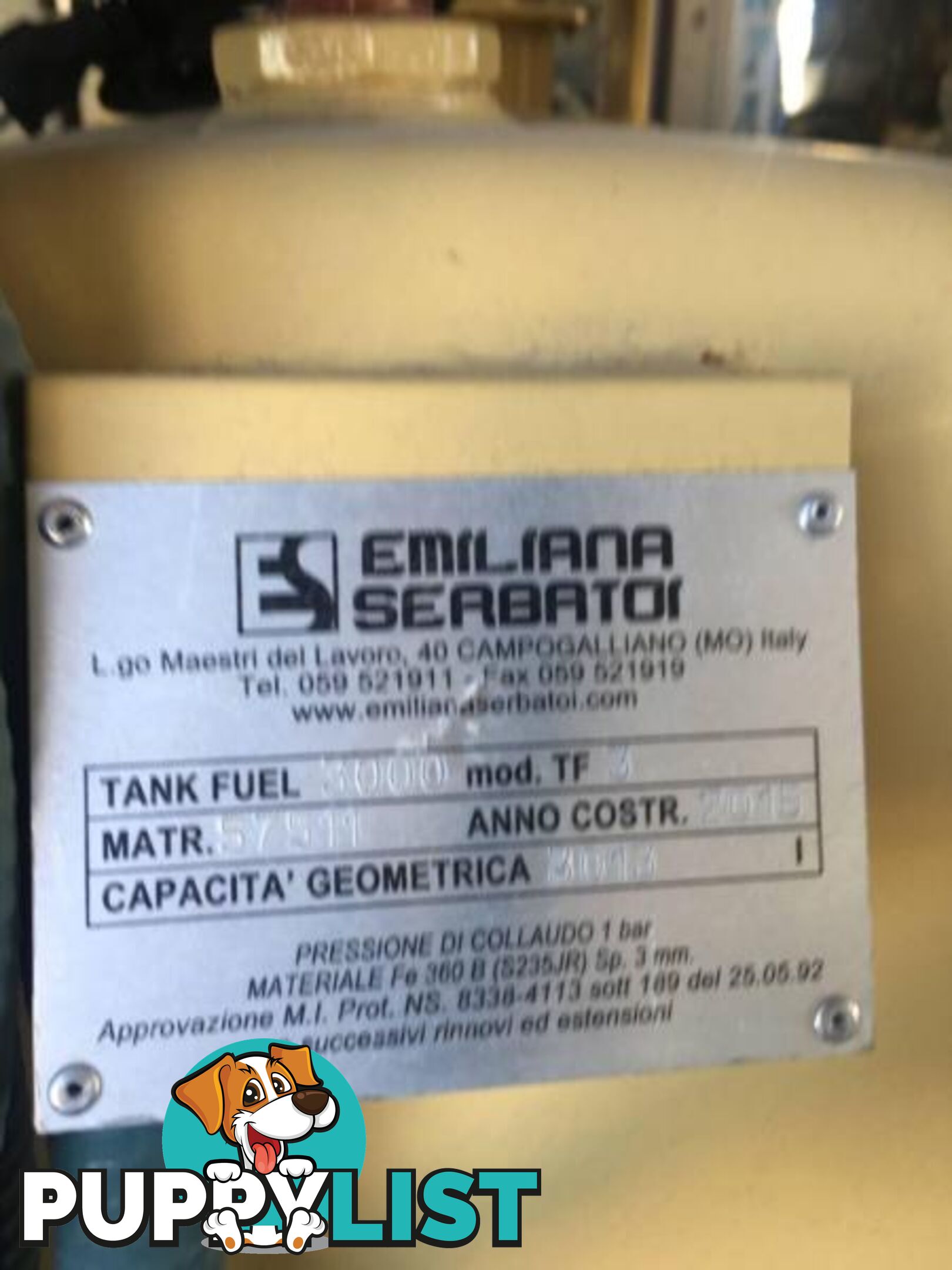 2013 Emiliana Serbator 3000L diesel tank