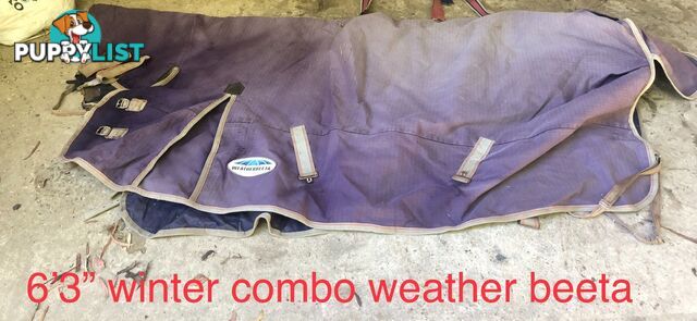 6’3” horse rugs range of cottons, woollen ll, winter standards and combos