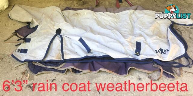 6’3” horse rugs range of cottons, woollen ll, winter standards and combos
