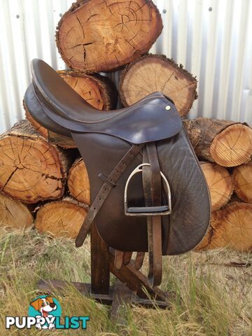 Bates all purpose 17” brown leather  saddle