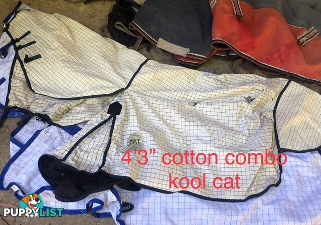 4’3” pony rugs cottons, wool, winter combos and standard