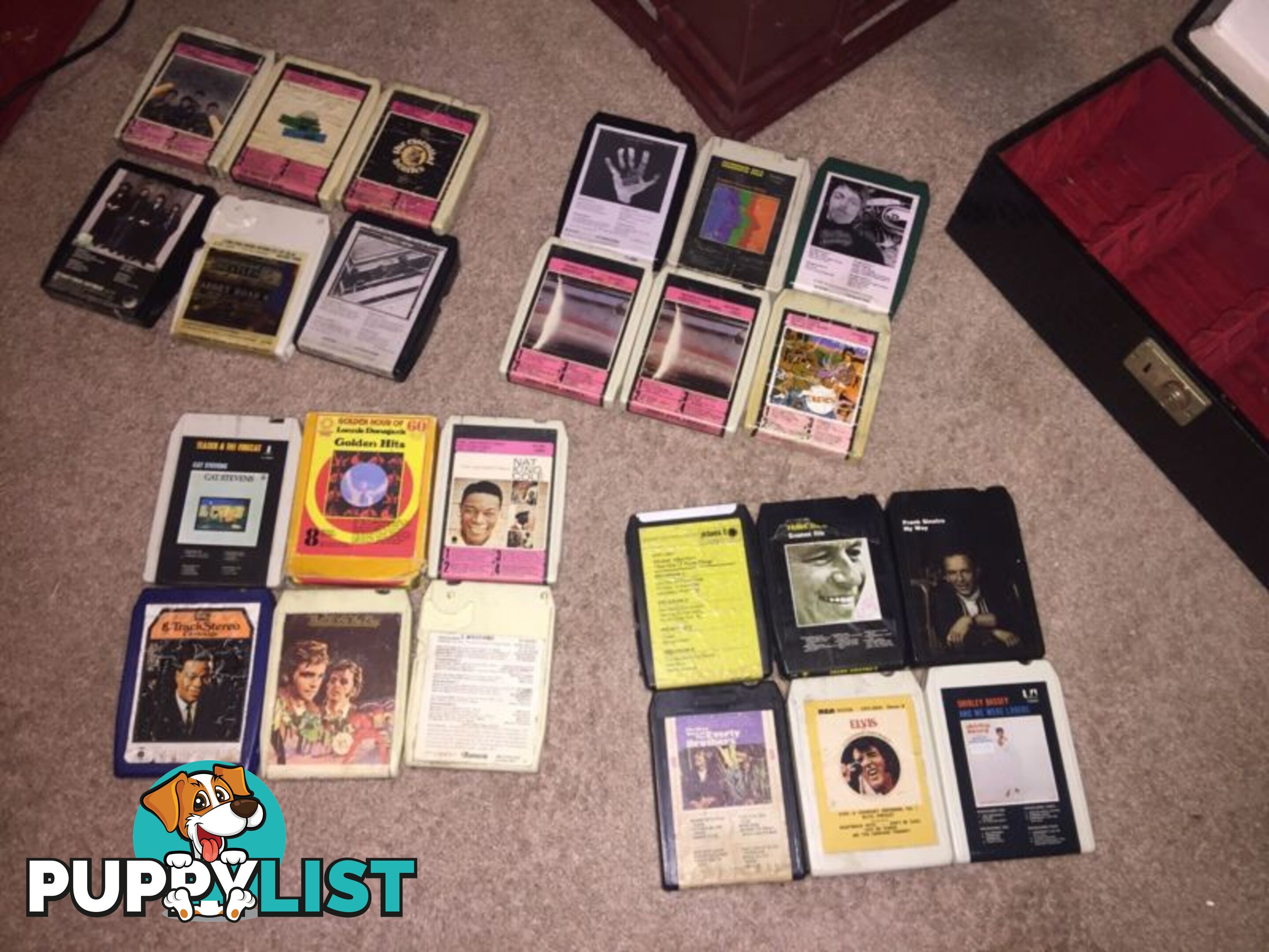 Vintage 8 track tape collection - Beatles, Sinatra, Elvis, Stevens