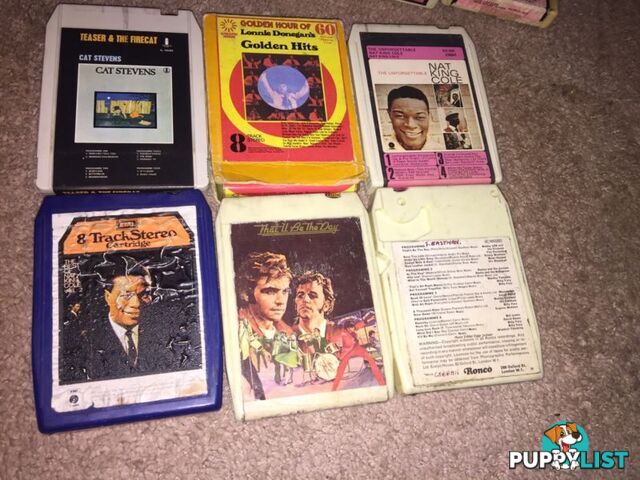 Vintage 8 track tape collection - Beatles, Sinatra, Elvis, Stevens