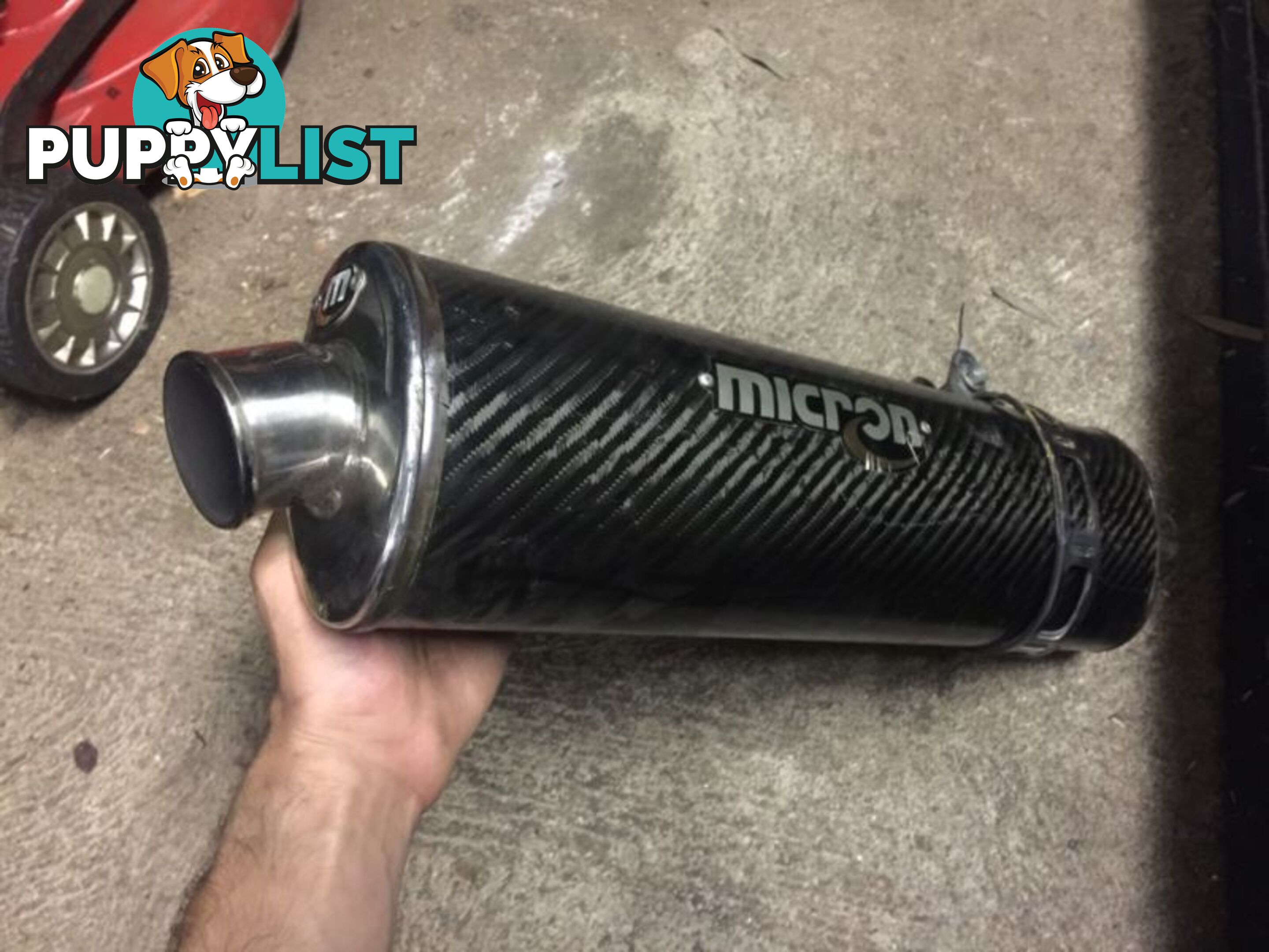 Micron Carbon Fibre Muffler Exhaust For motorbike /great sound