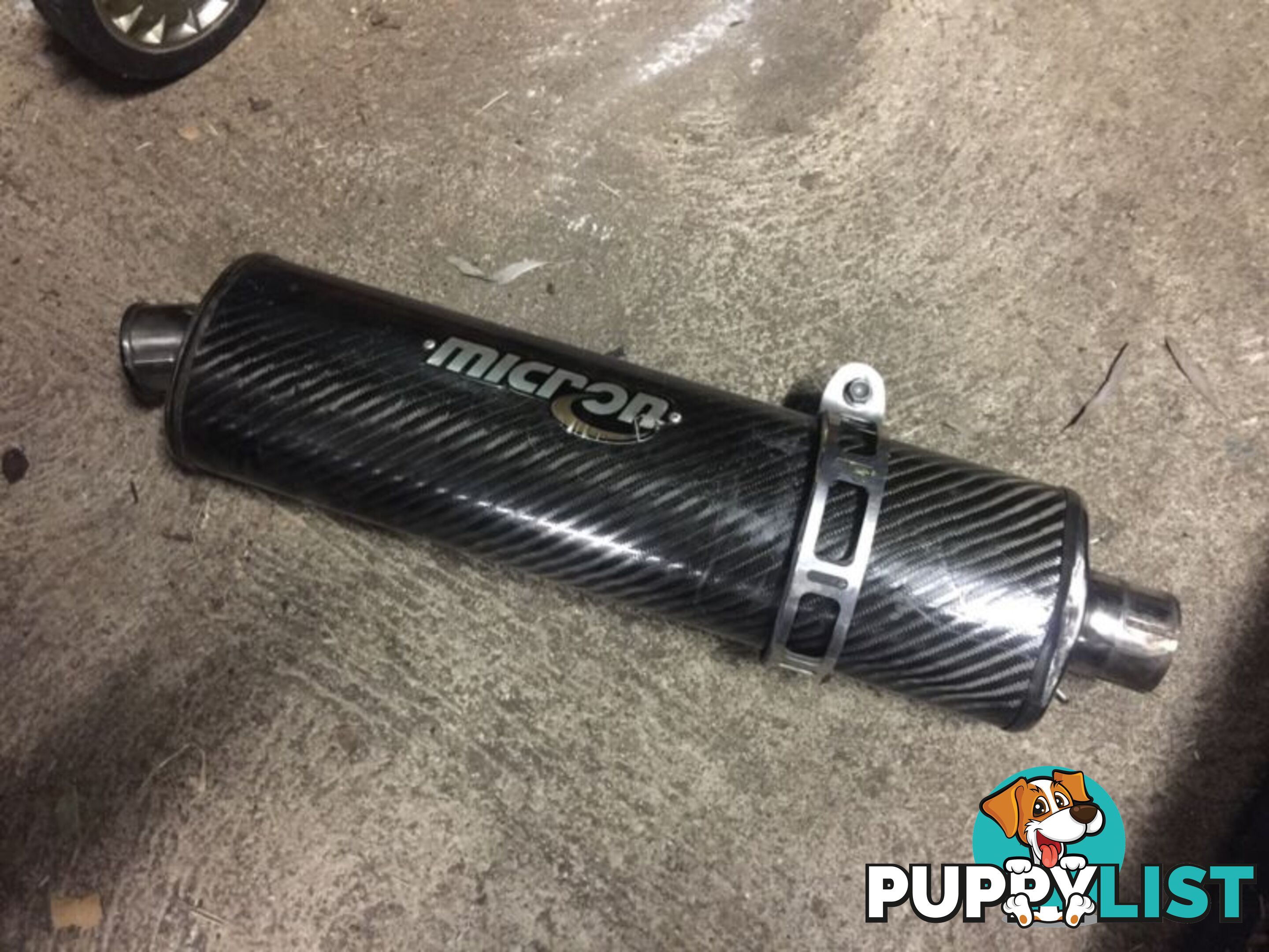 Micron Carbon Fibre Muffler Exhaust For motorbike /great sound