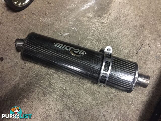 Micron Carbon Fibre Muffler Exhaust For motorbike /great sound