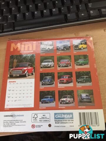 2017 Mini Cooper calendar for you