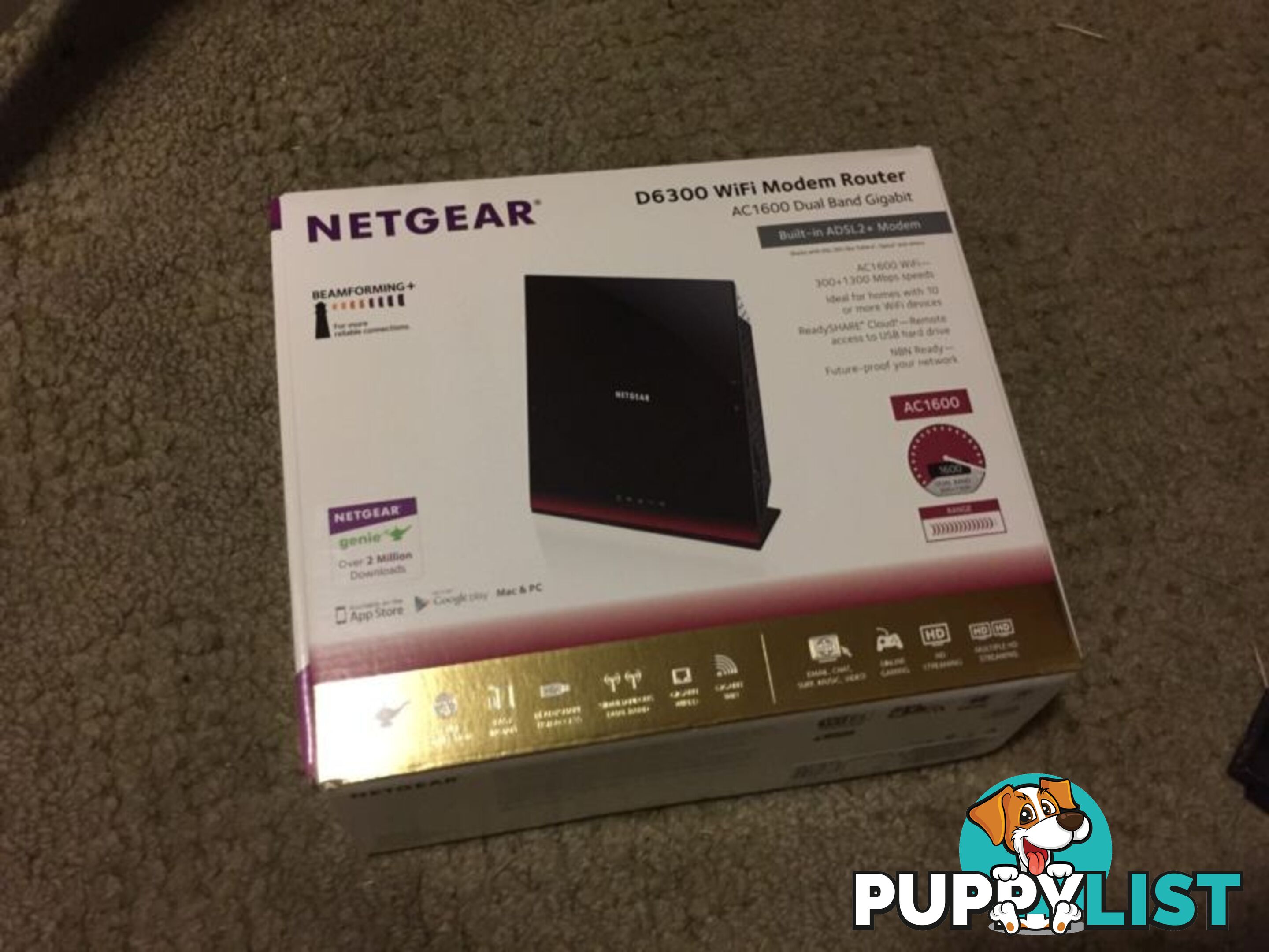 Netgear D6300 wifi modem Router / new / ADSL 2+