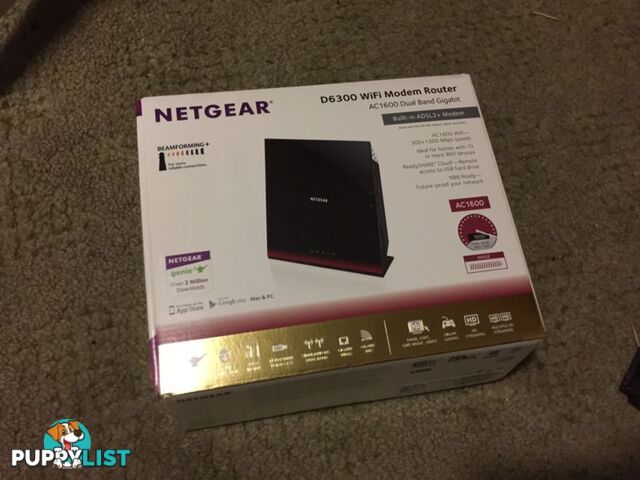 Netgear D6300 wifi modem Router / new / ADSL 2+