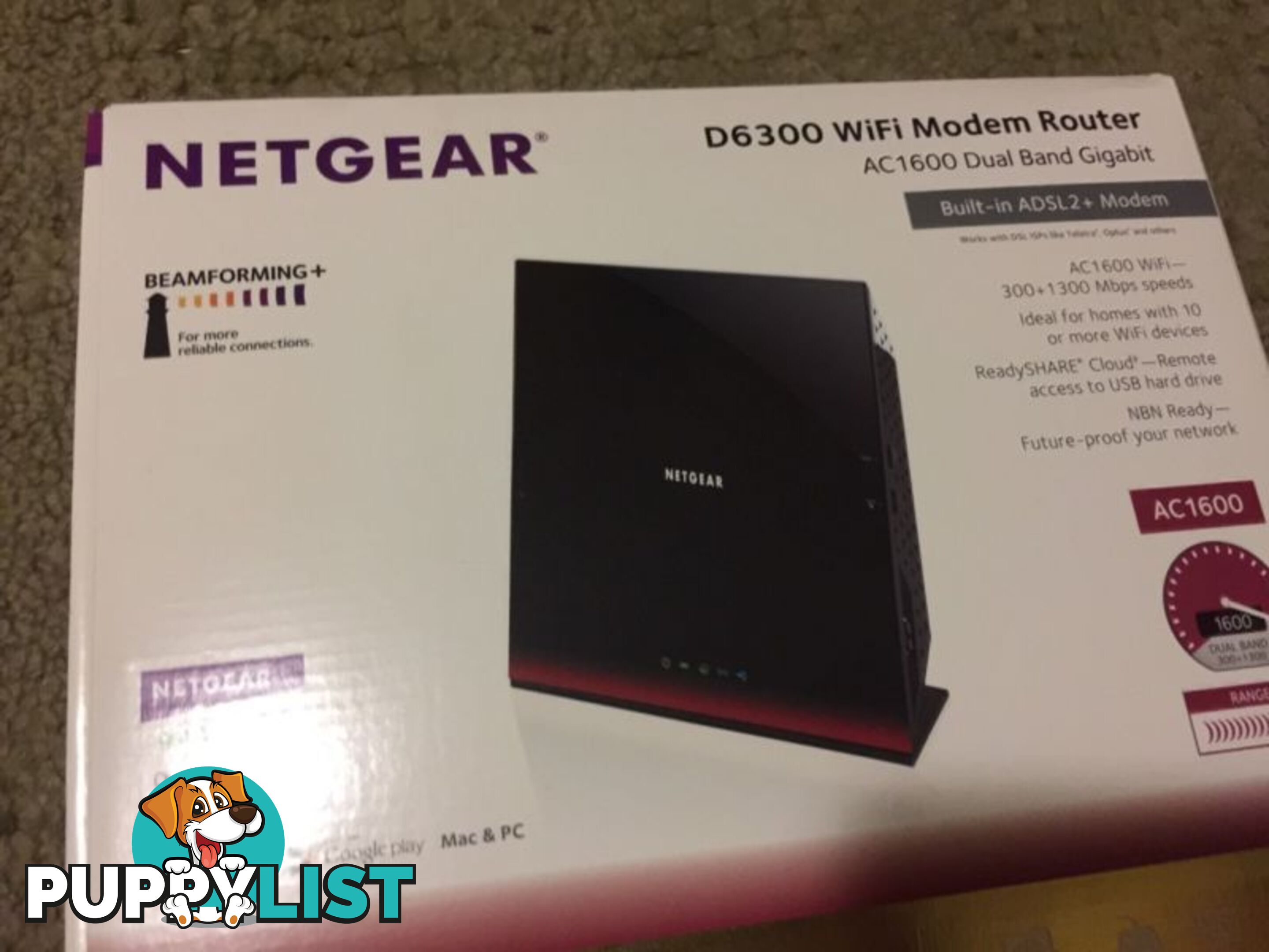 Netgear D6300 wifi modem Router / new / ADSL 2+