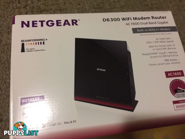 Netgear D6300 wifi modem Router / new / ADSL 2+