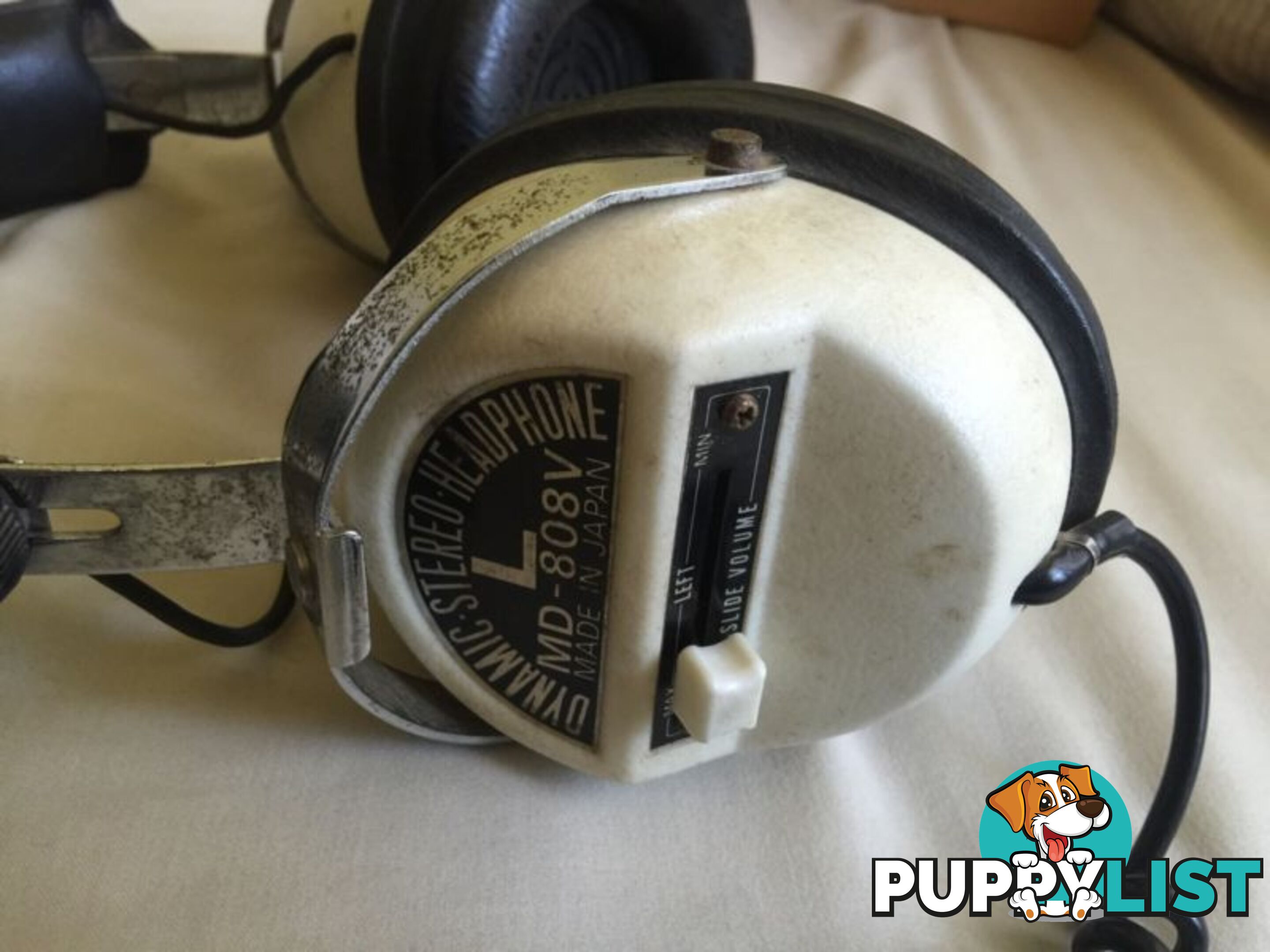 60's Vintage Dynamics Stereo Headphones / Made in Japan