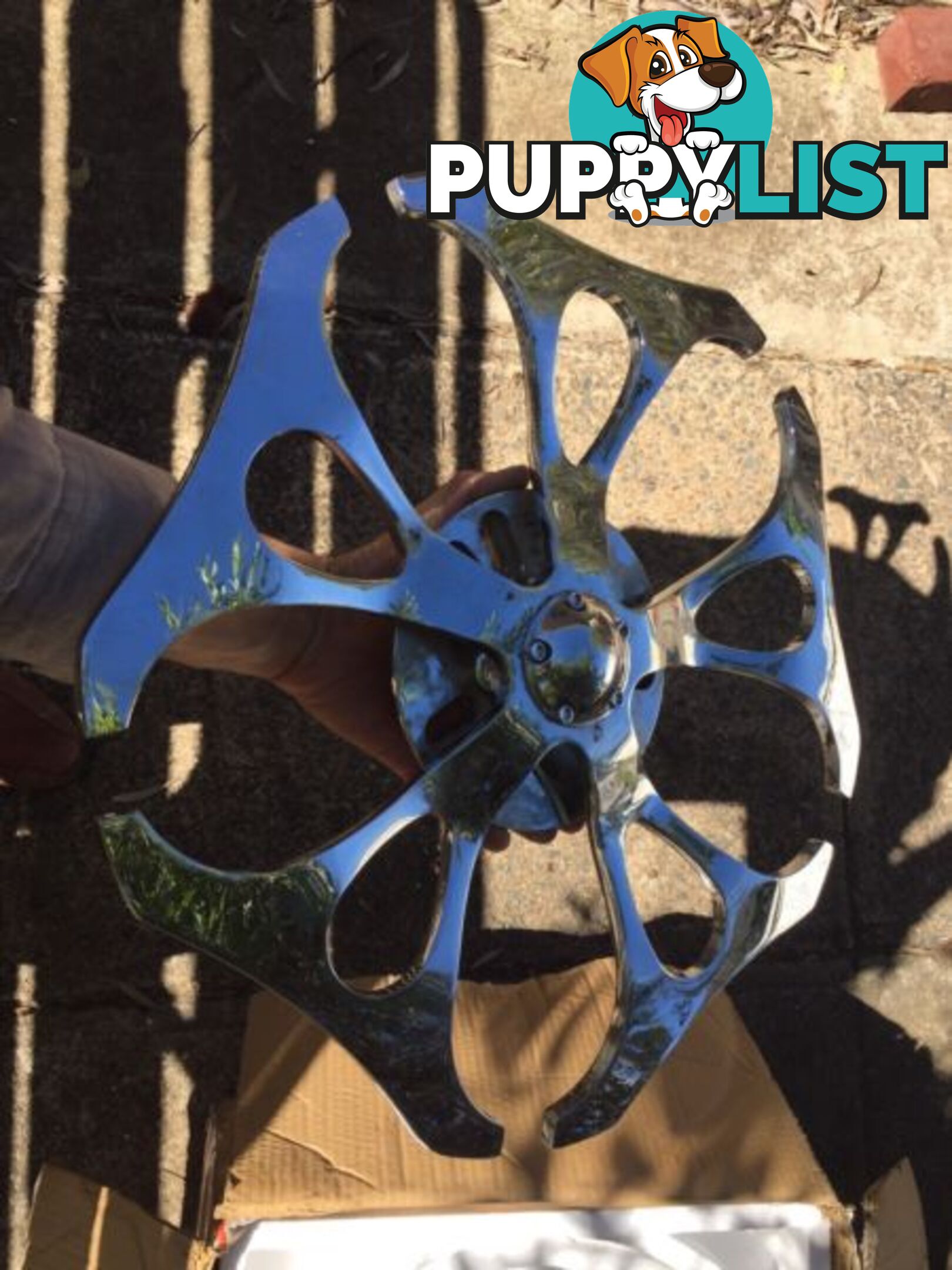 Rare 20" Wheel Spinners / chrome / show / bling / USA / bolt on