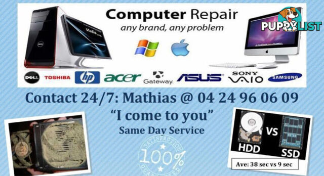 Need your computer fixed? /Home support available