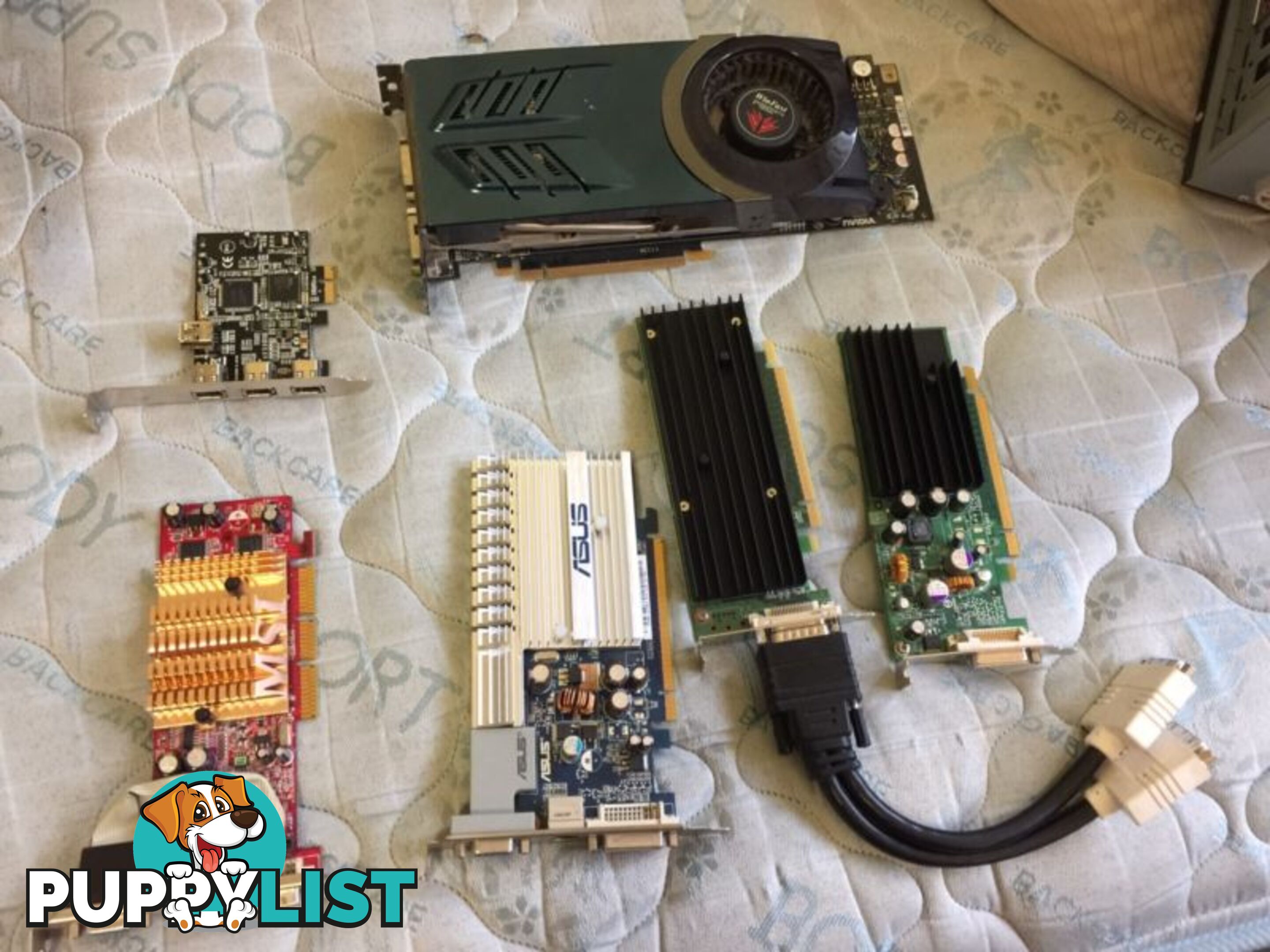 Variety of graphics cards for PC + FireWire card