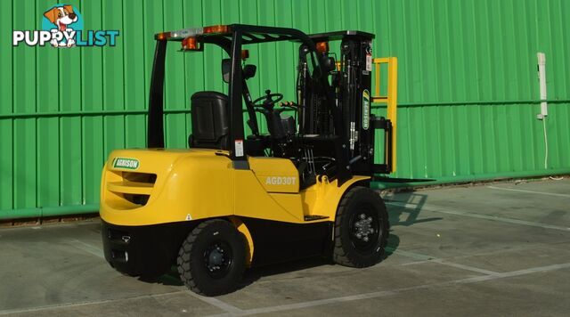  3 Tonne Forklift - 3 Stage Cont. Mast - Nationwide Delivery - ONLY $21,990 INC GST!!!