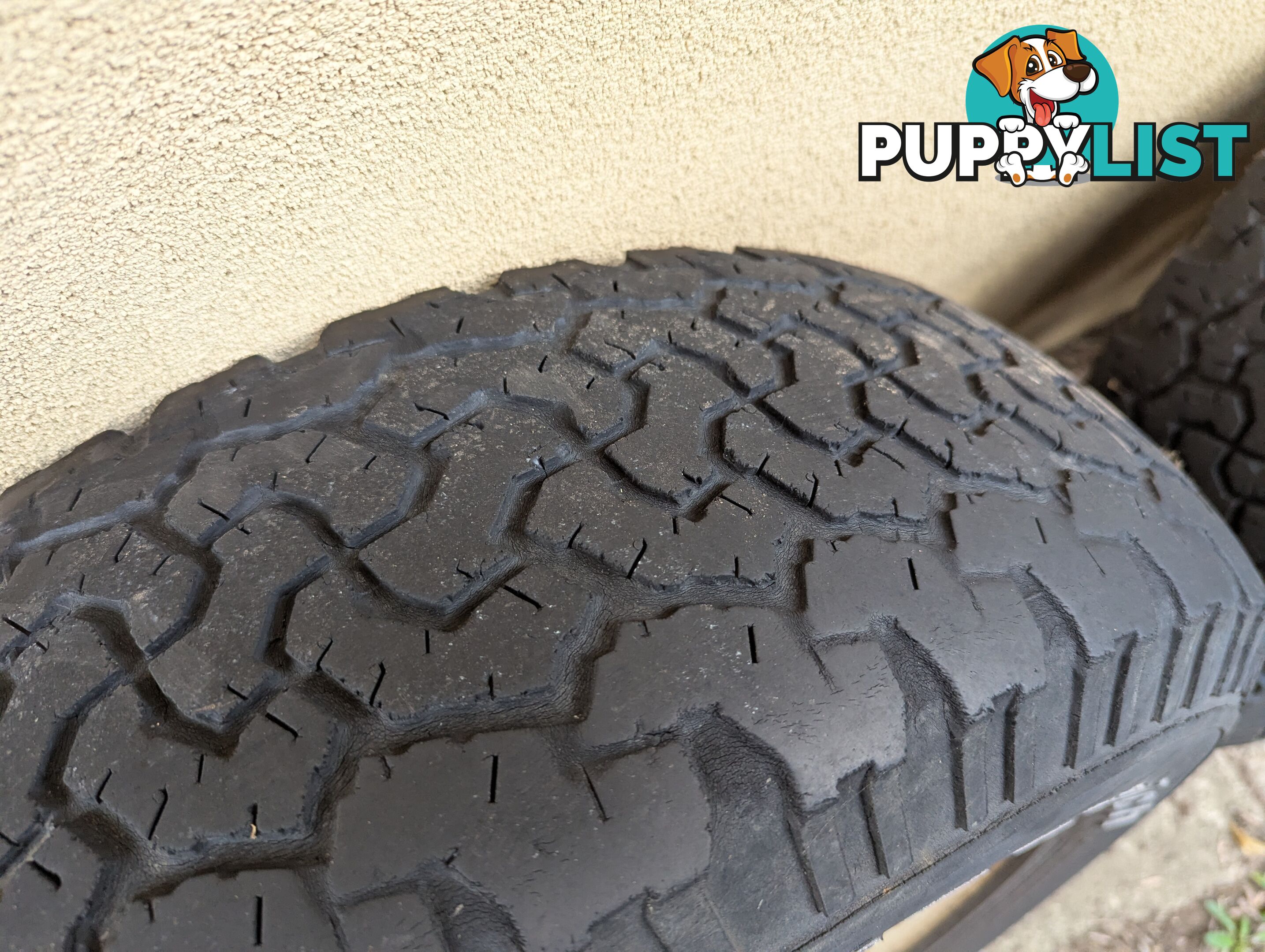 Three Off Road tyres and rims