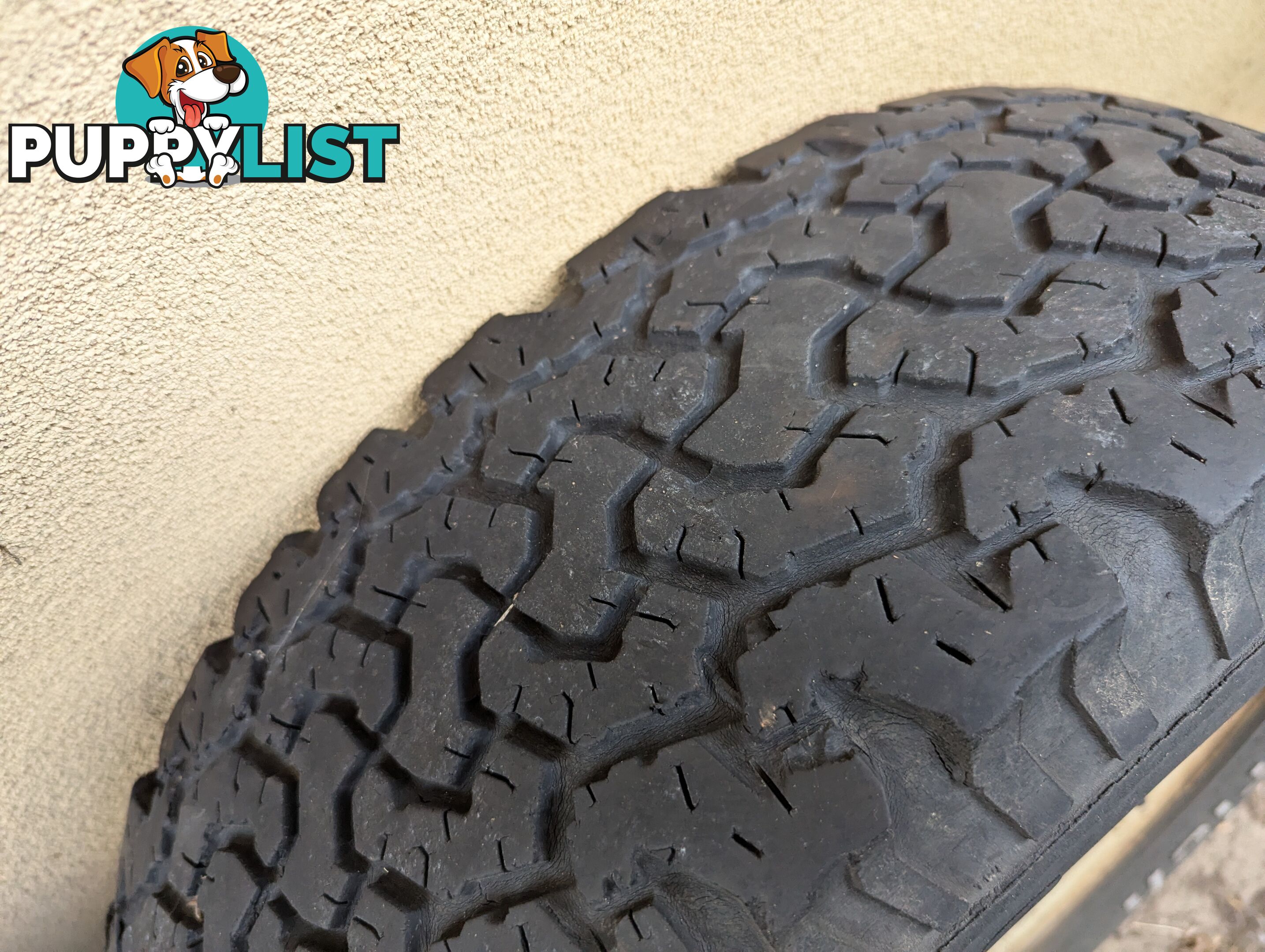 Three Off Road tyres and rims