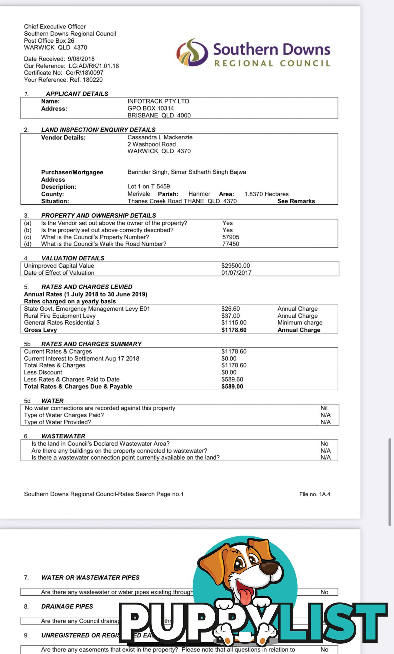 Lot 1 Thanes Creek Road Thane QLD 4370