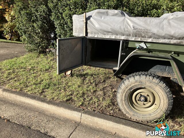 Ex Army home made camper trailer