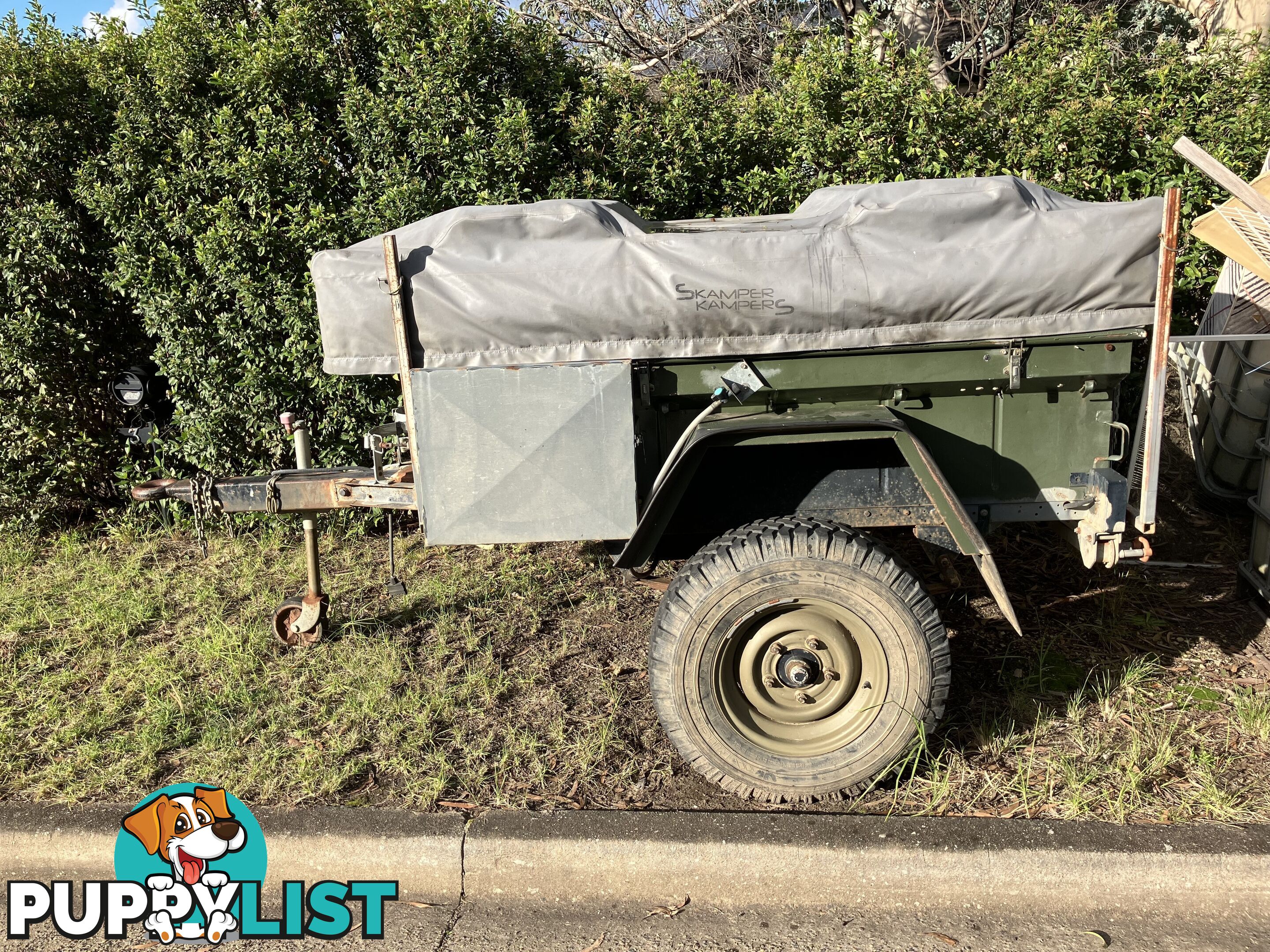 Ex Army home made camper trailer