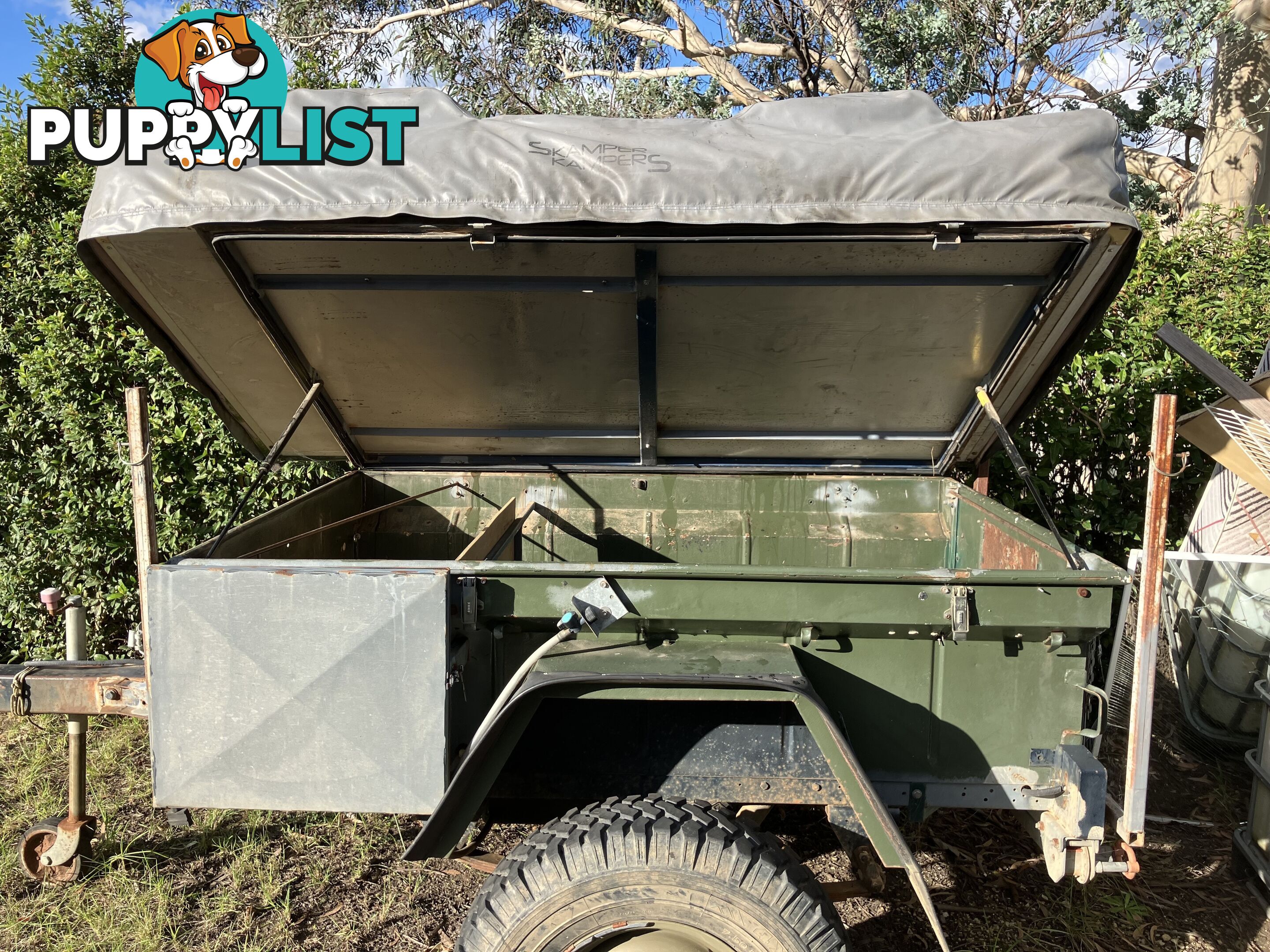 Ex Army home made camper trailer