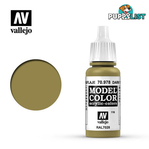 VALLEJO MODEL COLOR DARK YELLOW 17ML AV70978 - VALLEJO