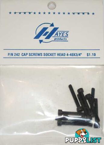 HAYES CAP SCREW SOCKET 4-40 X10