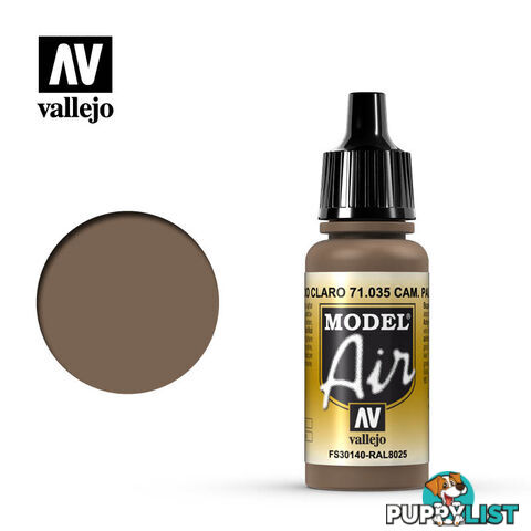 VALLEJO MODEL AIR ACRYLIC PAINT CAMO L/BROWN 71035 - VALLEJO