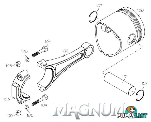 180416 (MAGNUM ENGINE PART) GASKET SET 180112(2) 180111(1)