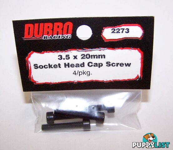 DUBRO 2273 3.5MM X 20 SOCKET-HEAD CAP SCREWS (4 PCS/PACK) - DUBRO