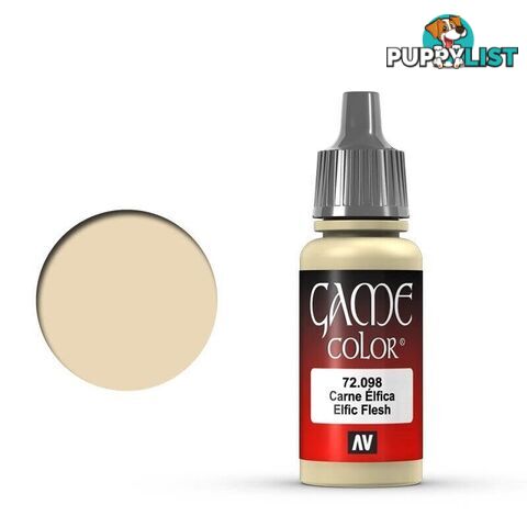 VALLEJO GAME 72098 Color Elfic Flesh 17ml Acrylic Paint