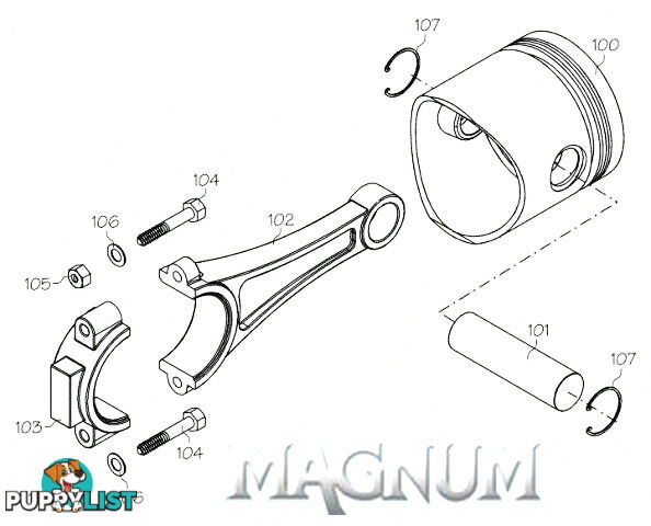 91814 (MAGNUM ENGINE PART) THROTTLE ROTOR SPRING