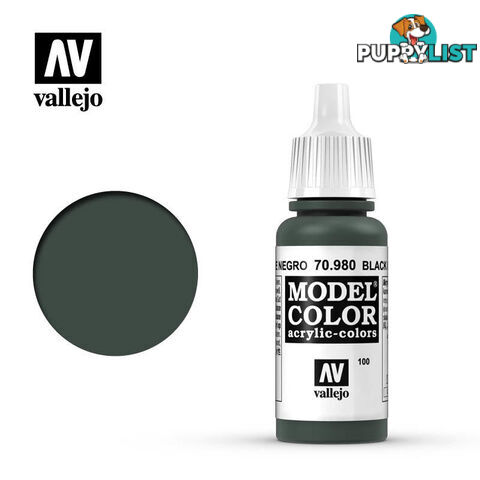 VALLEJO MODEL COLOR BLACK GREEN 17ML AV70980 - VALLEJO