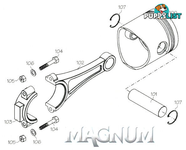 80709 (MAGNUM ENGINE PART) BEARING FS70AR