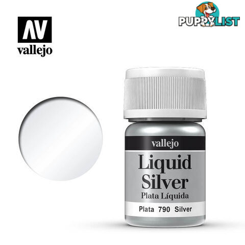 VALLEJO MODEL LIQUID METALLIC SILVER AV70790 35ml - VALLEJO