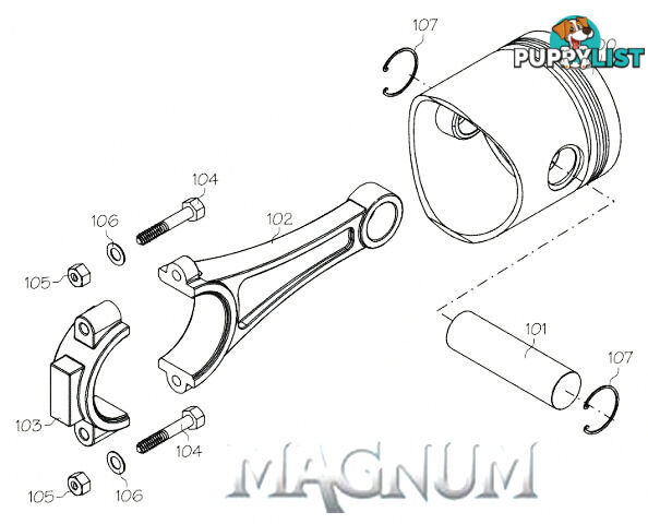 6601 (MAGNUM ENGINE PART) MUFFLER ASSEMBLY