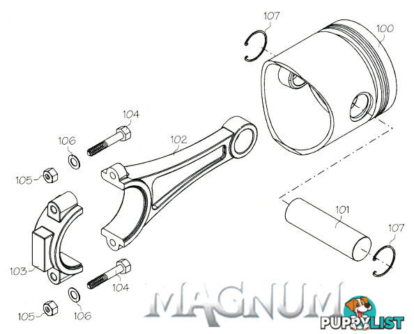 12861X (MAGNUM ENGINE PART) HI NEEDLE VALVE ASSY