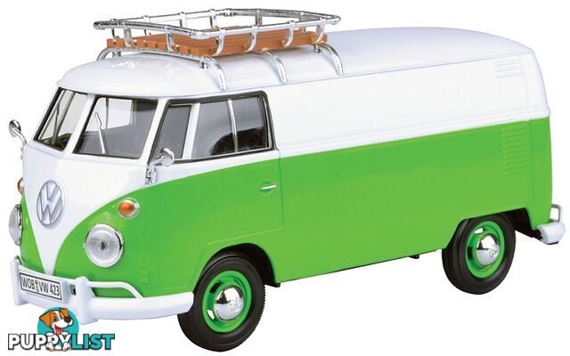 MOTORMAX 1/24  VW TYPE 2 (T1) DELIVERY VAN WITH ROOF RACK DIECAST MX79551 - MOTORMAX